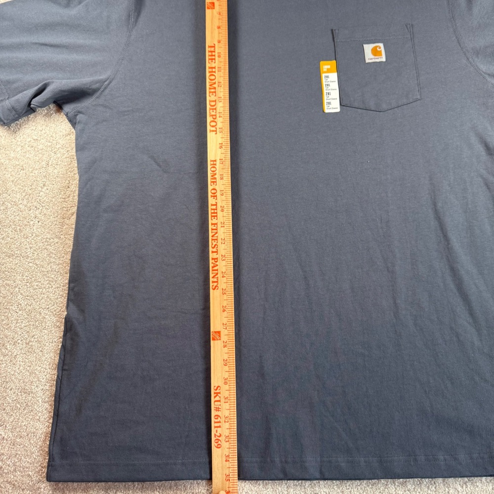Carhartt Mens K87 Fit Pocket T-Shirt 2 Pack Navy Green 2XL Tall NWT - Picture 7 of 12